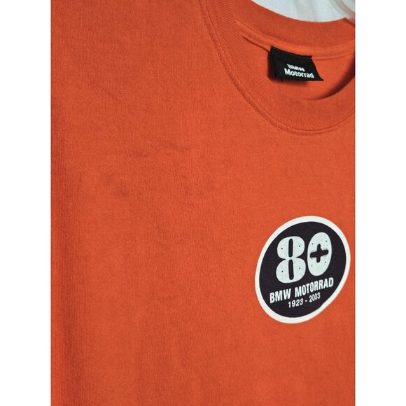 BMW Motorcycles Motorrad Anniversary 80 years 1923-2003 T Shirt Mens Size Large - Picture 3 of 10